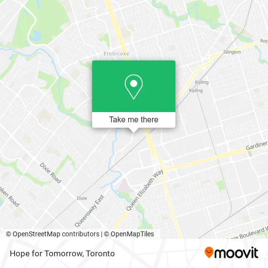 Hope for Tomorrow map