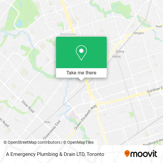 A Emergency Plumbing & Drain LTD map