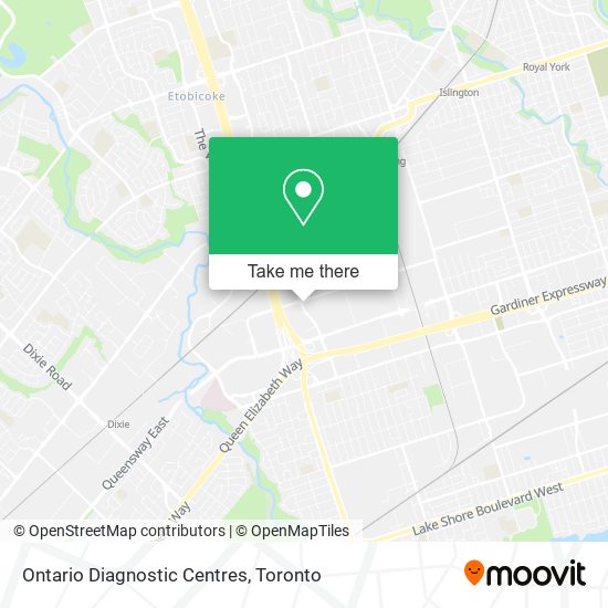 Ontario Diagnostic Centres map