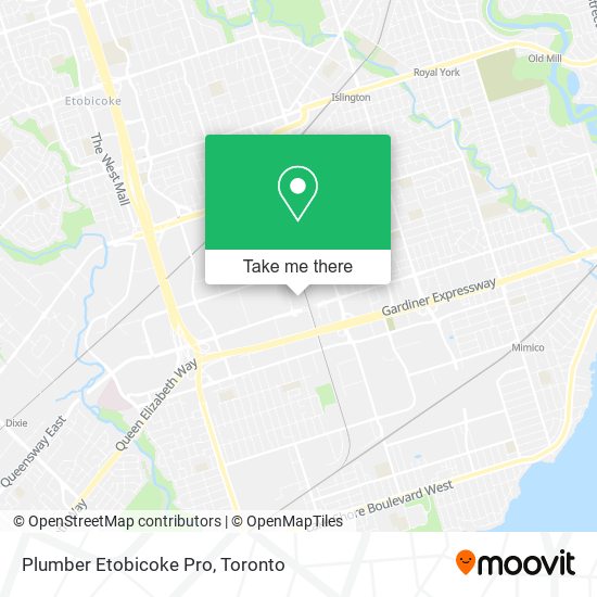 Plumber Etobicoke Pro map