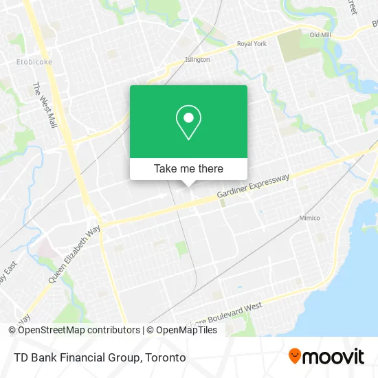 TD Bank Financial Group map