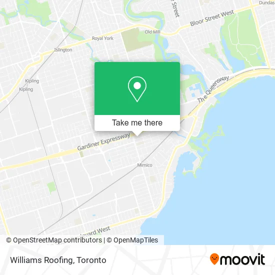 Williams Roofing map
