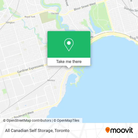 All Canadian Self Storage map