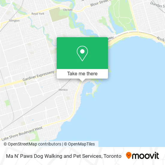 Ma N' Paws Dog Walking and Pet Services map