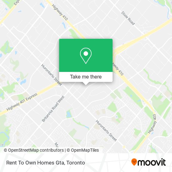 Rent To Own Homes Gta map