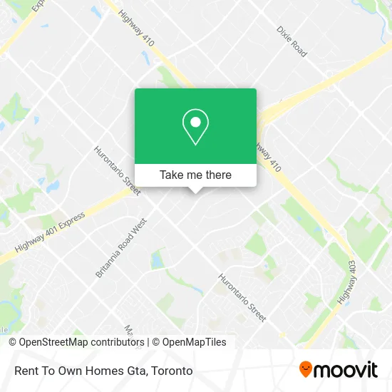Rent To Own Homes Gta map