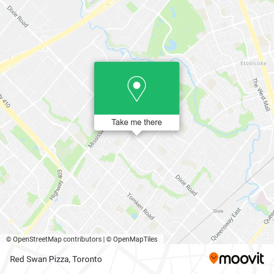 Red Swan Pizza map