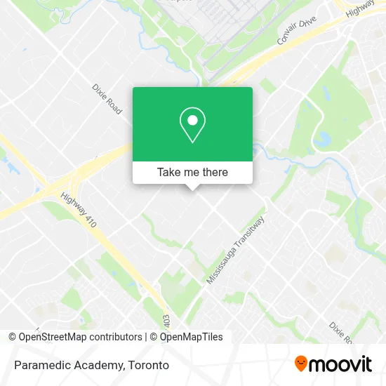 Paramedic Academy map