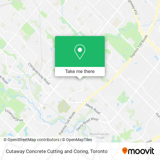 Cutaway Concrete Cutting and Coring map