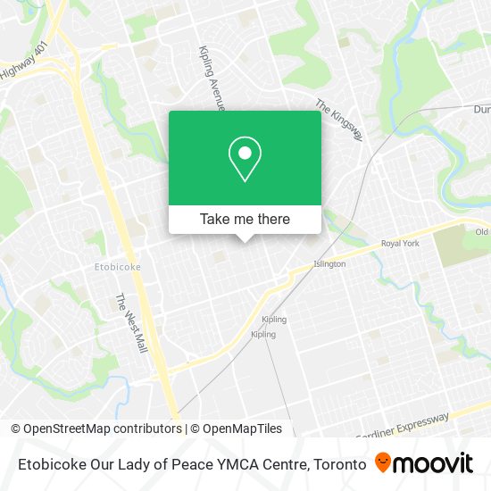 Etobicoke Our Lady of Peace YMCA Centre map