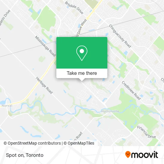 Spot on map