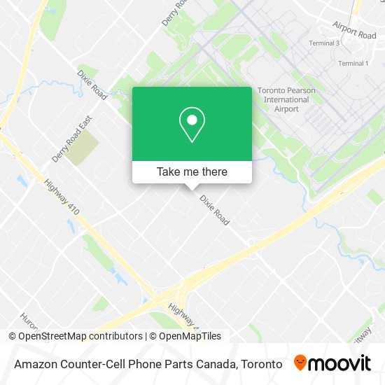 Amazon Counter-Cell Phone Parts Canada map
