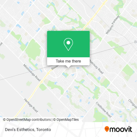 Devi's Esthetics map