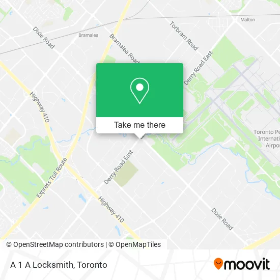 A 1 A Locksmith map