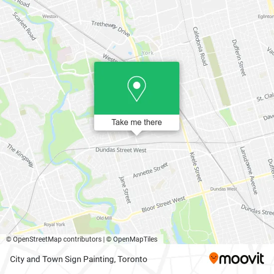 City and Town Sign Painting map
