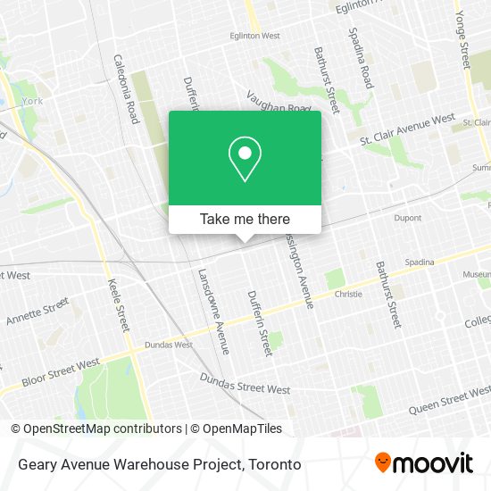 Geary Avenue Warehouse Project map