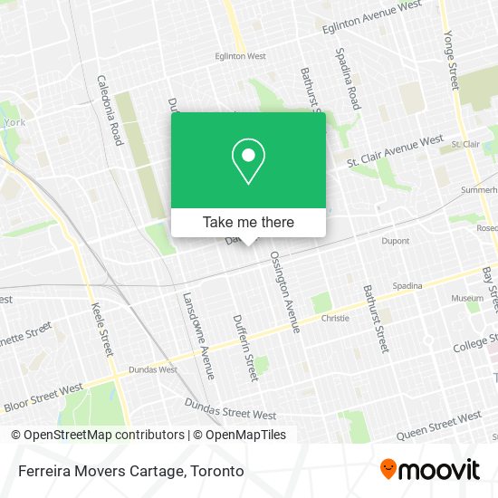 Ferreira Movers Cartage map