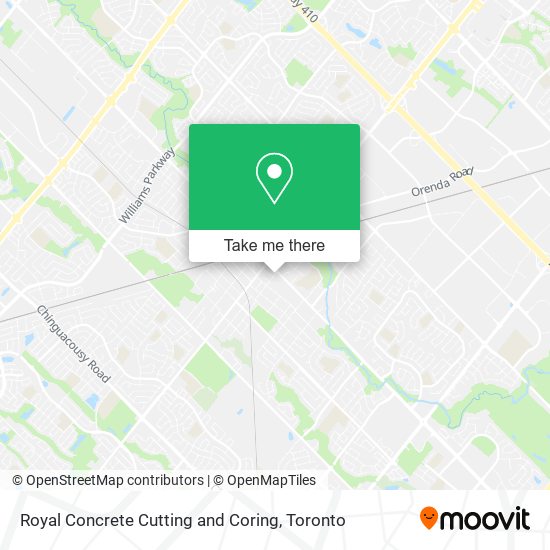 Royal Concrete Cutting and Coring map