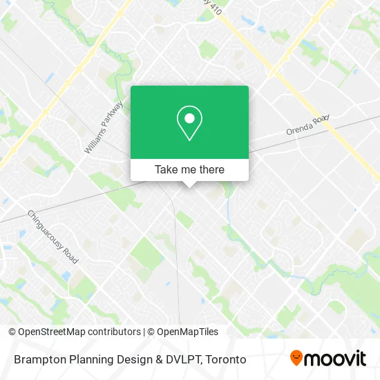 Brampton Planning Design & DVLPT map