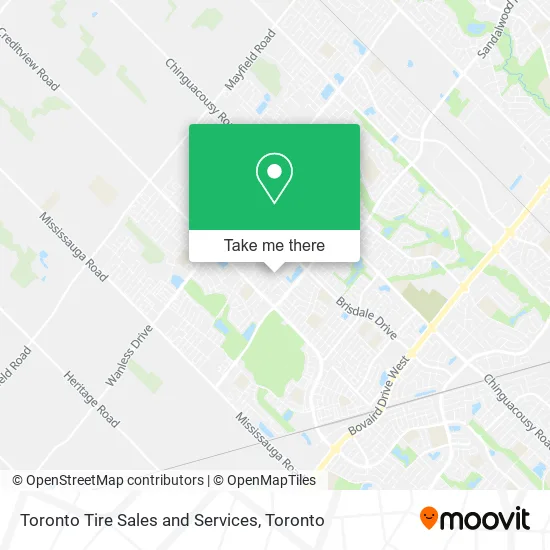 Toronto Tire Sales and Services map