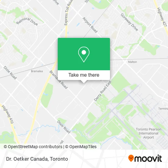 Dr. Oetker Canada map