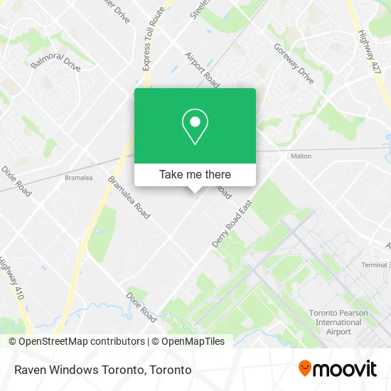 Raven Windows Toronto map
