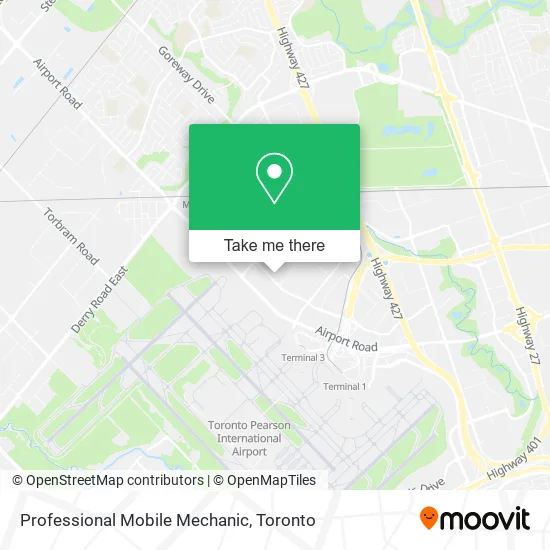 Professional Mobile Mechanic map