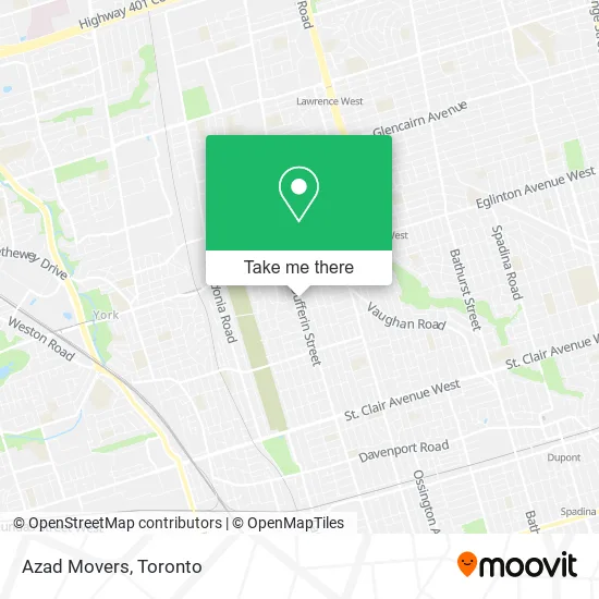 Azad Movers map