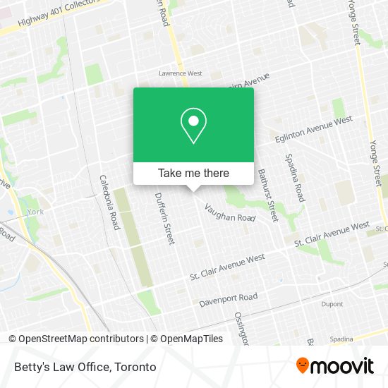 Betty's Law Office map
