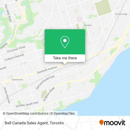 Bell Canada Sales Agent map