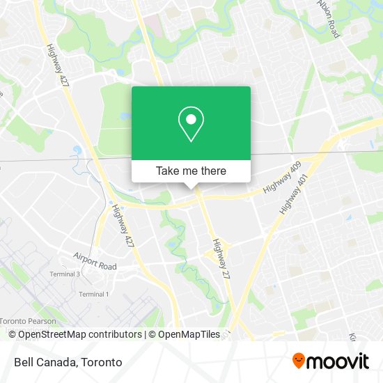 Bell Canada map