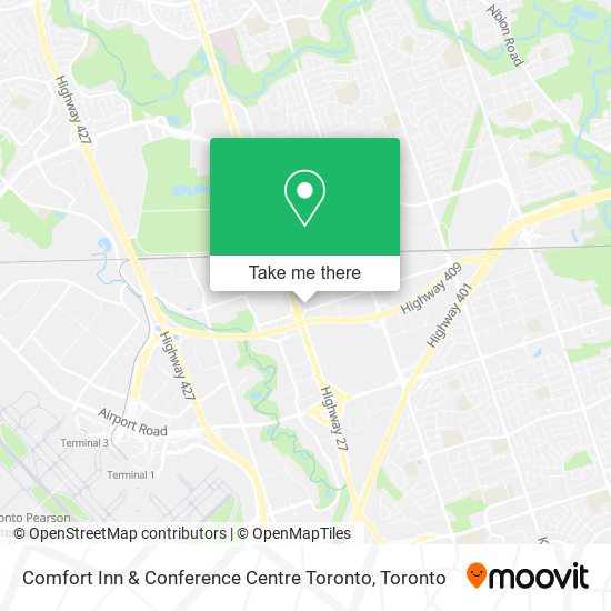 Comfort Inn & Conference Centre Toronto map