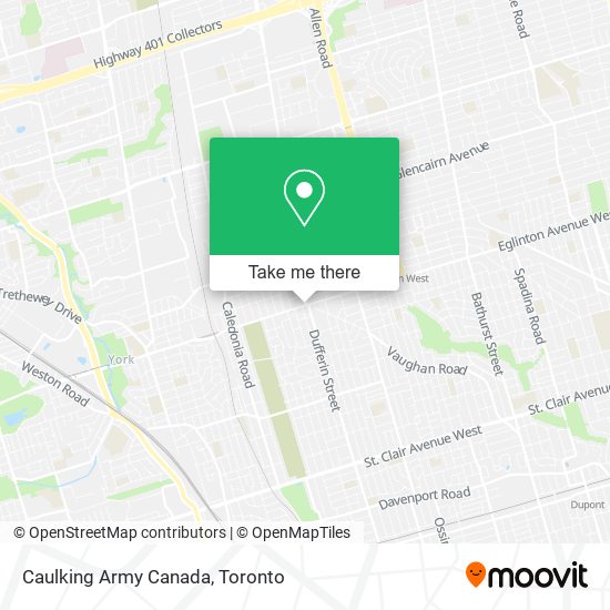 Caulking Army Canada map