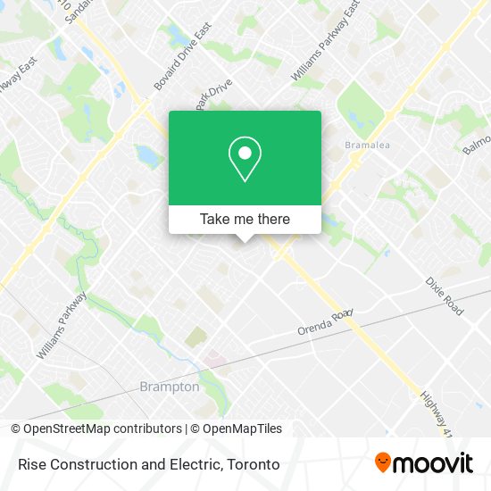 Rise Construction and Electric map