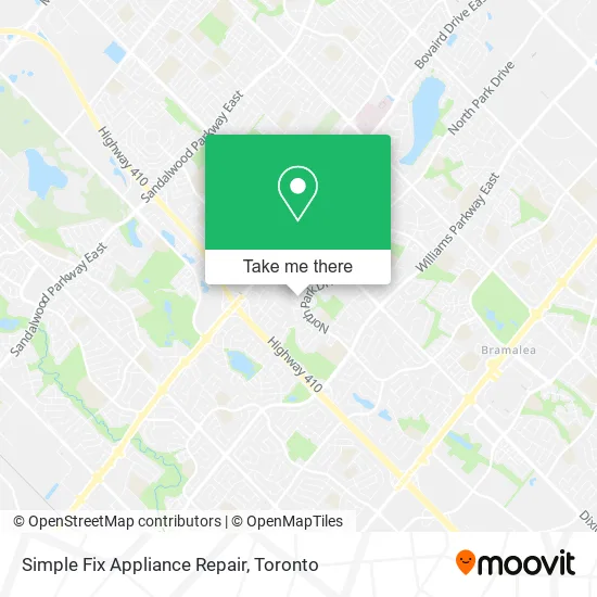 Simple Fix Appliance Repair map