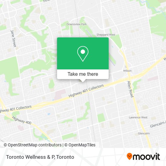 Toronto Wellness & P map