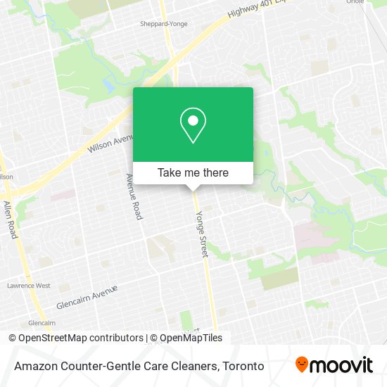 Amazon Counter-Gentle Care Cleaners map