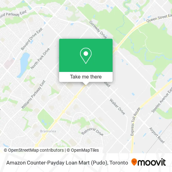 Amazon Counter-Payday Loan Mart (Pudo) map