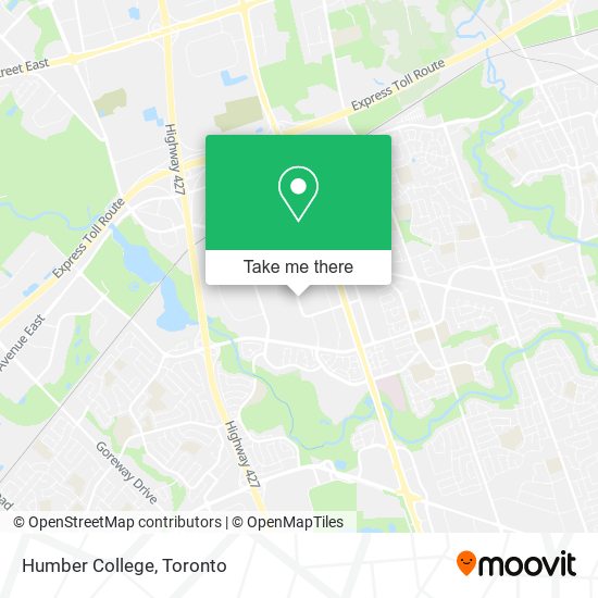 Humber College map