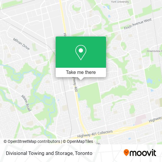 Divisional Towing and Storage map