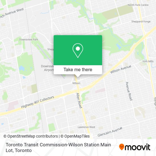 Toronto Transit Commission-Wilson Station Main Lot map