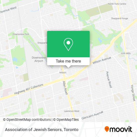 Association of Jewish Seniors map