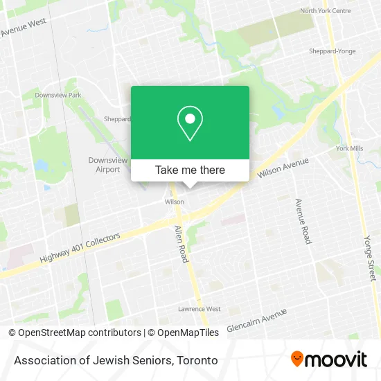 Association of Jewish Seniors map
