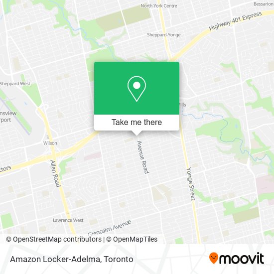 Amazon Locker-Adelma map