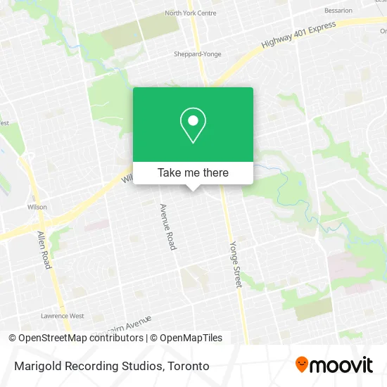 Marigold Recording Studios map