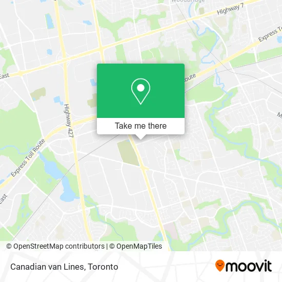 Canadian van Lines map