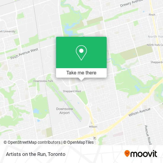 Artists on the Run map