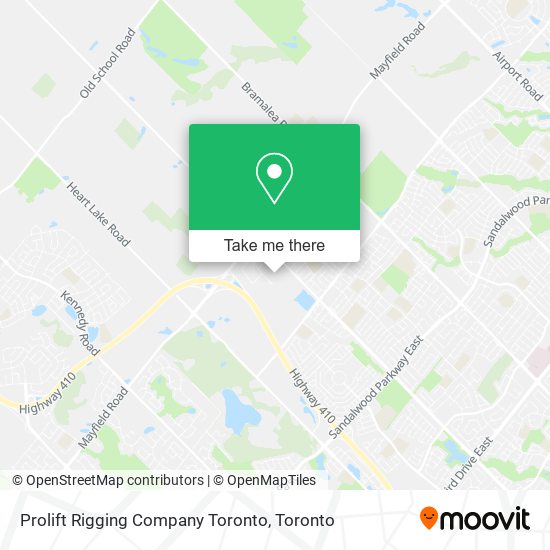 Prolift Rigging Company Toronto map