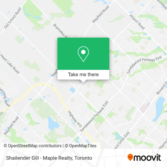 Shailender Gill - Maple Realty map