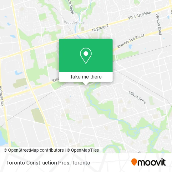 Toronto Construction Pros map